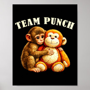 Baby monkey punch team punch  poster