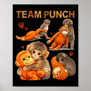Baby monkey punch team punch poster