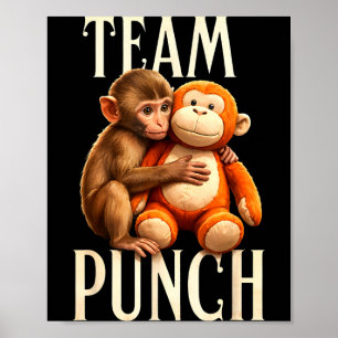 Baby monkey punch team punch  poster