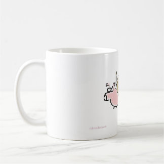 Baby Monkey riding backwards on a pig Coffee Mug