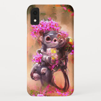 Baby Monkey with Flowers iPhone / iPad case