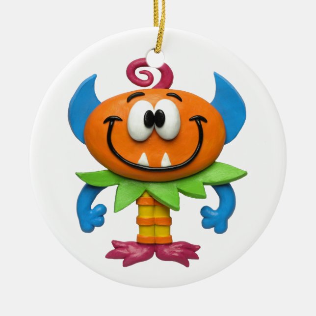 Baby Monster Ceramic Ornament (Front)