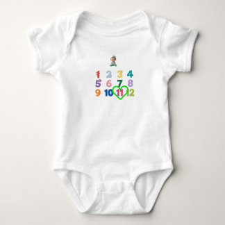 Baby Monthly Milestone Bodysuit 1 to 12 Months Hea