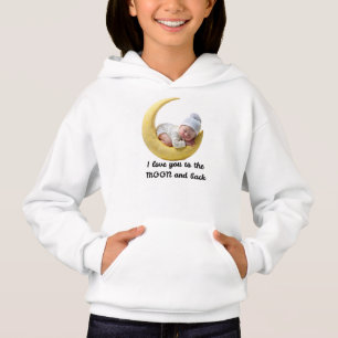 Baby Moon Girls Hoodie – Cute Moon & Baby Cozy Kid