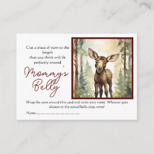 Baby Moose Baby Bump Game Guess Mom's Belly Size Enclosure Card