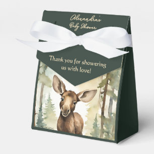Baby Moose Cute Gender Neutral Baby Shower Favor Box