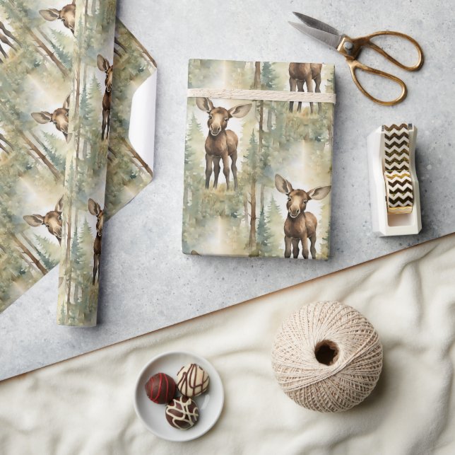 Baby Moose Wrapping Paper (Crafts)