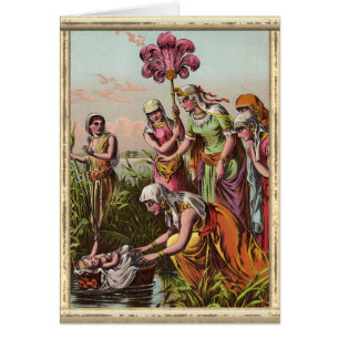 Baby Moses In A Basket Painting