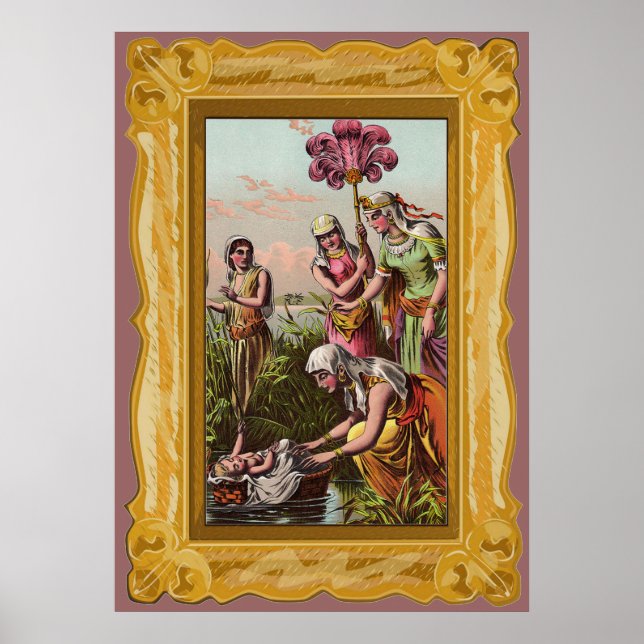 Baby Moses In A Basket Poster (Front)