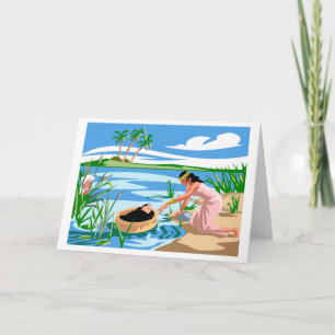 Baby Moses Personalized Greeting Card