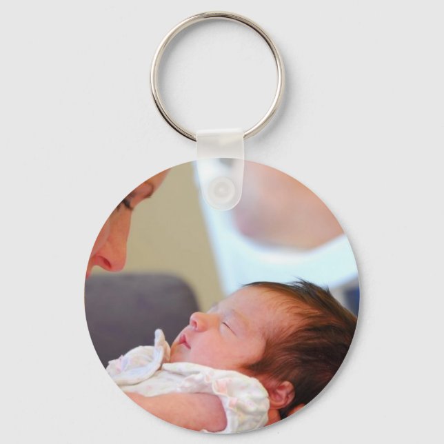baby mother looking keychain (Front)