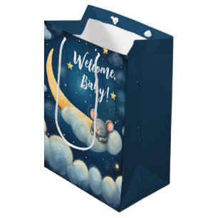 Baby Mouse Sleeping in a Cloud Medium Gift Bag