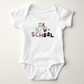 Baby Mr. New-School Font Jersey Bodysuit