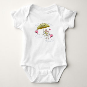 baby mug with cat and heart bodysuit