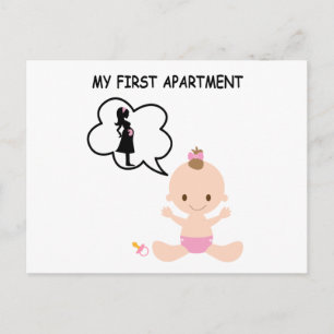 Baby My First Apartment Postcard