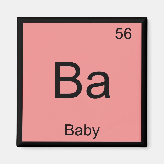 Baby Name Chemistry Element Periodic Table Magnet (Front)