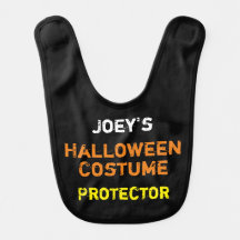 Baby Name Halloween Costume Protector Black