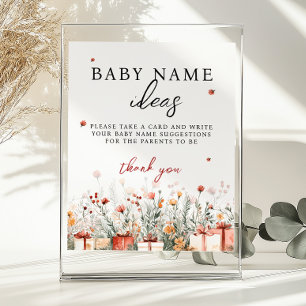 Baby Name Ideas Merry Little Baby Shower Game sign