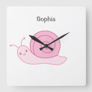 Baby Name personalized, Nursery, kids   Square Wal Square Wall Clock