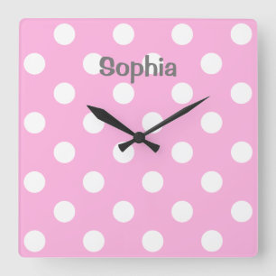 Baby Name personalized, Nursery, kids Square Wall Clock