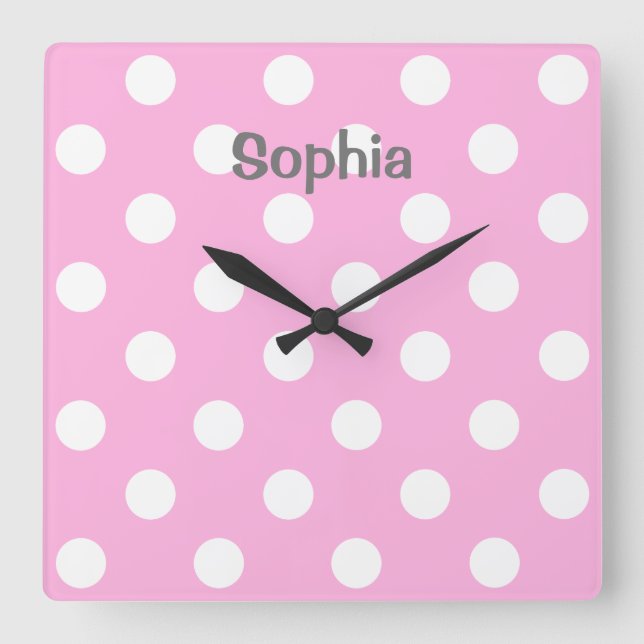 Baby Name personalized, Nursery, kids Square Wall Clock (Front)
