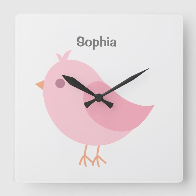 Baby Name personalized, Nursery, kids  Square Wall Square Wall Clock (Front)
