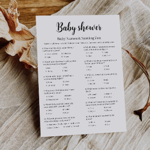 Baby Names Baby Shower Game, Baby Names Printable, Invitation