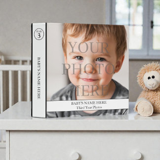 Baby Neutral Yearly Photo Album Binder