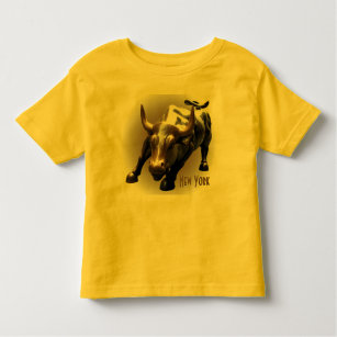 Baby New York Shirt Bull Statue Souvenir Shirt