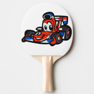 Baby Nice car cartoon  - Choose background colour Ping Pong Paddle
