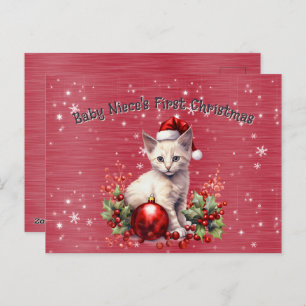Baby Niece's First Christmas Holiday Postcard