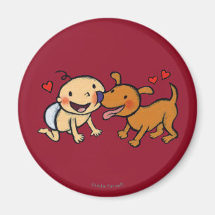 Baby Nose Kisses from the Dog Magnet