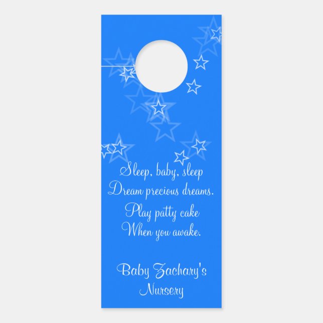 Baby Nursery Stars Door Hangers (Front)