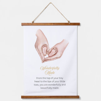 Baby Nursery Wood Topped Wall Tapestry