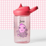 Baby Octopus Elephant Puppy Add Child's Name Pink  Water Bottle<br><div class="desc">Baby Octopus Elephant Puppy Add Child's Name Pink Water Bottle</div>