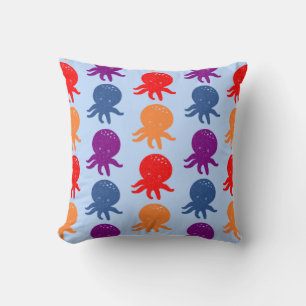 Baby Octopus Pattern Throw Pillow