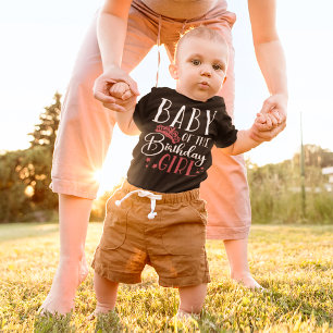 Baby of the Birthday Girl Custom Squad Matching Bodysuit