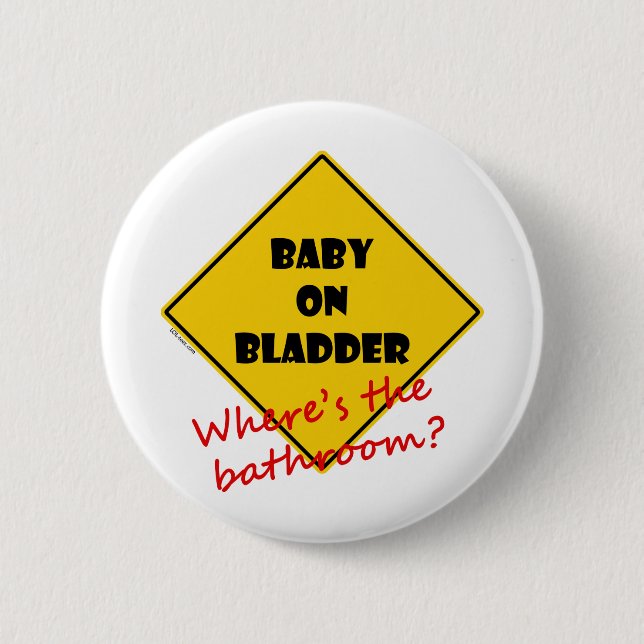 Baby on Bladder 2 Inch Round Button (Front)