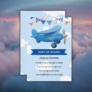 Baby on Board! Aviation Airplane Baby Shower Enclosure Card