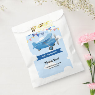 Baby on Board! Aviation Airplane Baby Shower Favour Bag