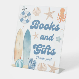 Baby on Board Baby Shower Books and Gifts  Pedestal Sign