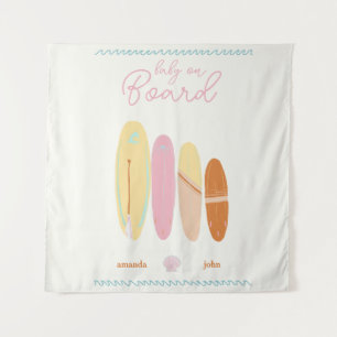 Baby on Board Baby shower Ocean Theme  Tapestry