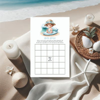 Baby on Board Beach Baby Shower Bingo Game