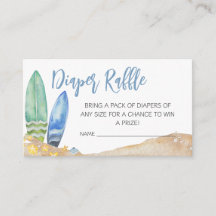 Baby on Board Beach Baby Shower Diaper Raffle