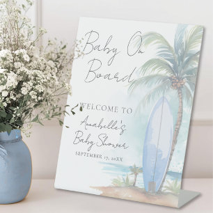 Baby On Board Beach Baby Shower Welcome Sign