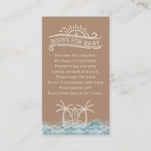 Baby On Board Book Request Neutral Baby Shower Enclosure Card