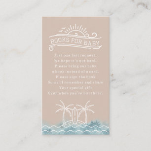 Baby On Board Book Request Pink Baby Shower Enclosure Card