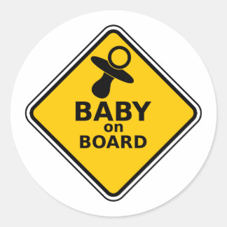 Baby On Board Classic Round Sticker