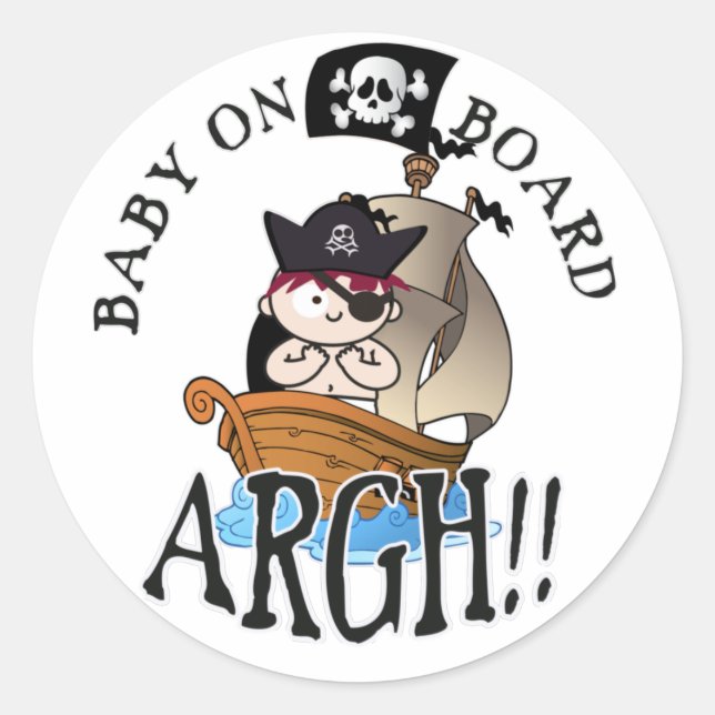 Baby on Board Classic Round Sticker (Front)