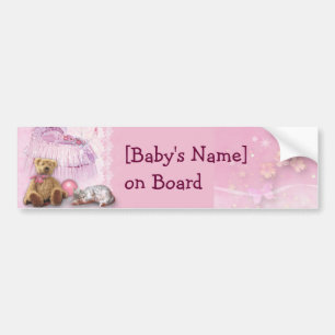 Baby on Board (customizable) Bumper Sticker